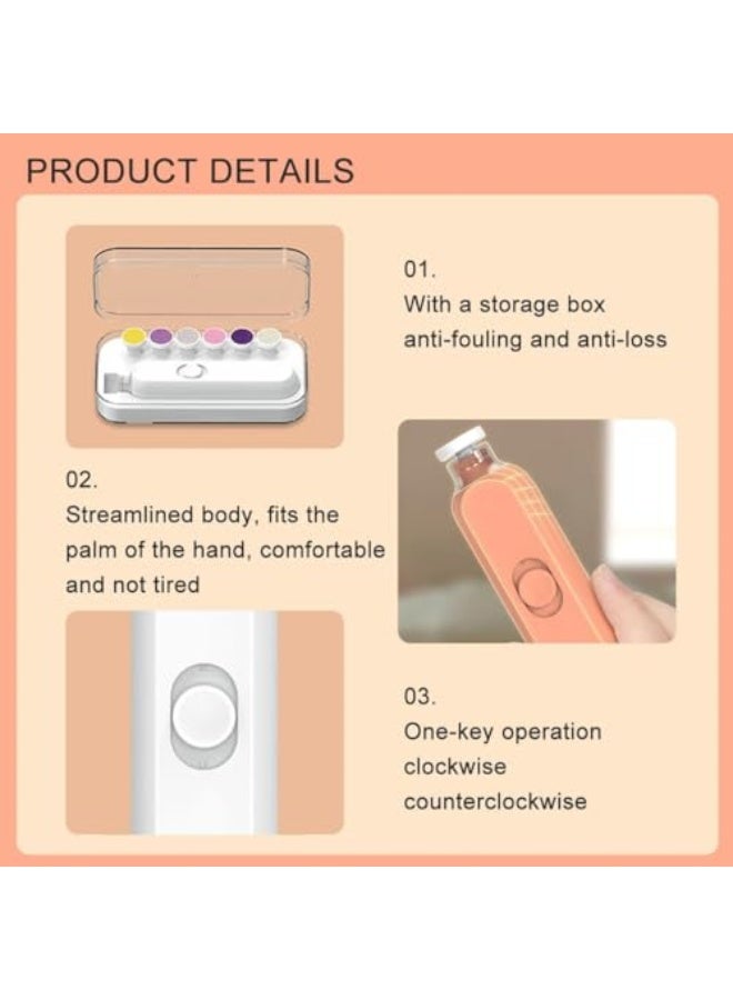 Electric Baby Nail Trimmer, Electric Nail Buffer, Safe Baby Nail File Kit, Nail Trimmer Kit with 6 Grinding Pads, LED Light and Storage Box, Baby Nail Clippers for Newborn Infant Toddler  - Image 3