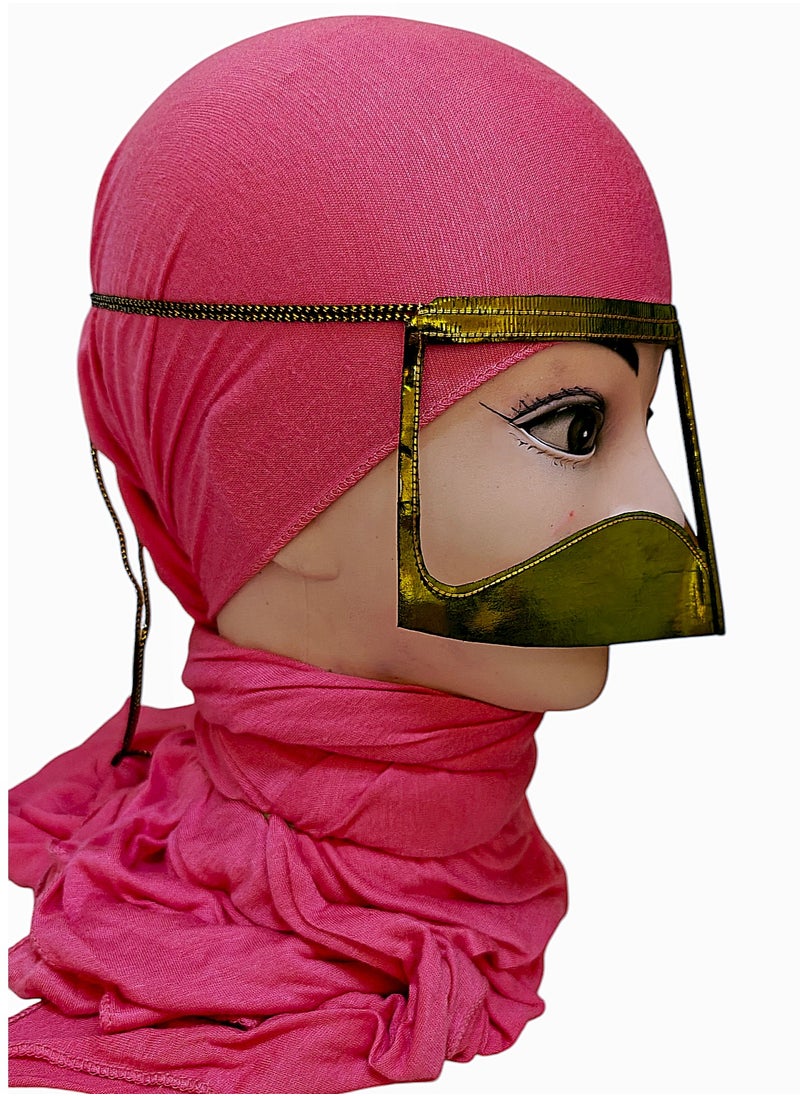 ماركة غير محددة البرقع التقليدي، النقاب، قناع الوجه، قناع وجه المرأة العربية اللون الأخضر 2 قطعة  - Image 5