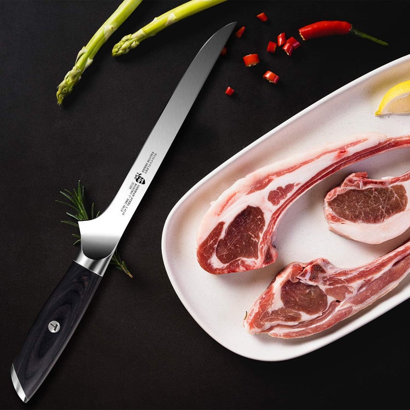 TUO Boning Knife, 7 inch Filet Knife for Trimming Meat & Fish, High Carbon German 1.4116 Steel, Ergonomic Handle with Gift Box - FALCON SERIES - Image 3