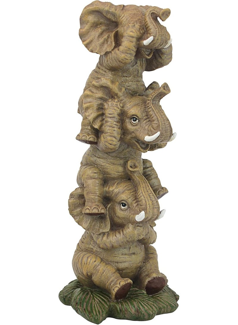 Design Toscano NG33769 Hear-No, See-No, Speak-No Evil Stacked Elephants Collectible Statue, Single,Medium - Image 2