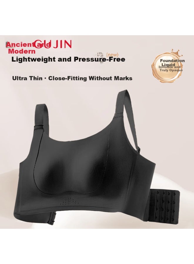 Gujin Foundation Invisible [rabbit Ear Lift, Enhances Bust, Minimizes Appearance] Seamless Push-up Anti-sagging Side Support Bra - Image 4