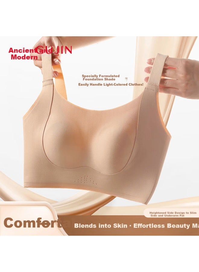 Gujin Foundation Invisible [rabbit Ear Lift, Enhances Bust, Minimizes Appearance] Seamless Push-up Anti-sagging Side Support Bra - Image 2