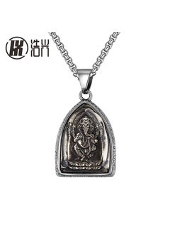 Generic Titanium Steel Twelve Zodiac Eight Guardian Brand Pendant Mens Retro Stainless Steel Necklace Like God 
