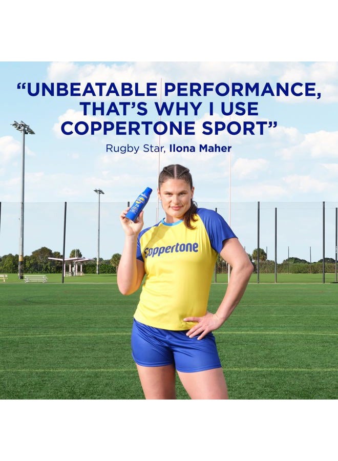 Coppertone SPORT Sunscreen Spray SPF 70, Water Resistant, Broad Spectrum, 5.5 Oz Spray, Pack of 3 - Image 2