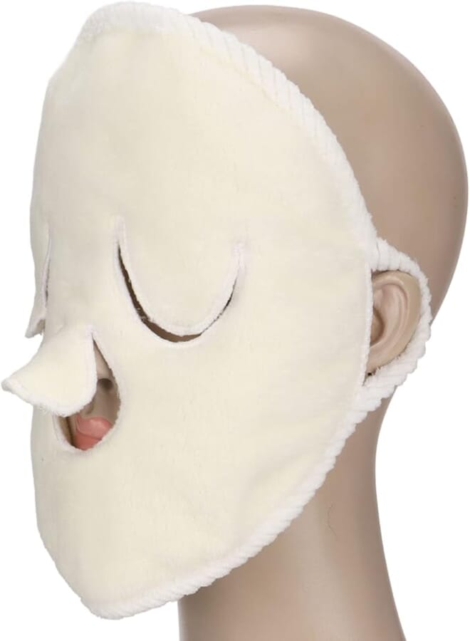 Heated Compress Towel for Spa Facial Steaming, Reusable Warming Face Mask with Cooling Eye Mask Function Migraine Relaxation Set