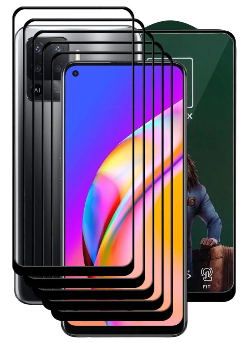 ACLIX 5 Pieces Antistatic ESD Dustproof Premium Quality High Definition Tempered Glass Screen Protector Designed For Oppo A94 - Image 1