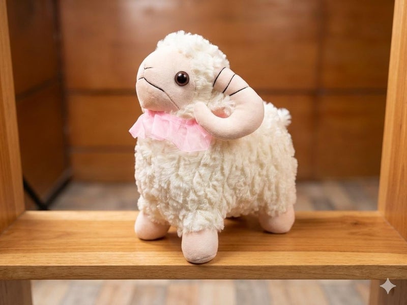 Eid Decor for Home, Sheep with Sound, Eid Al Adha Decorations, Festive Accent Piece (Shape 3 Beige Large Size Approximately 20cm) - Image 2