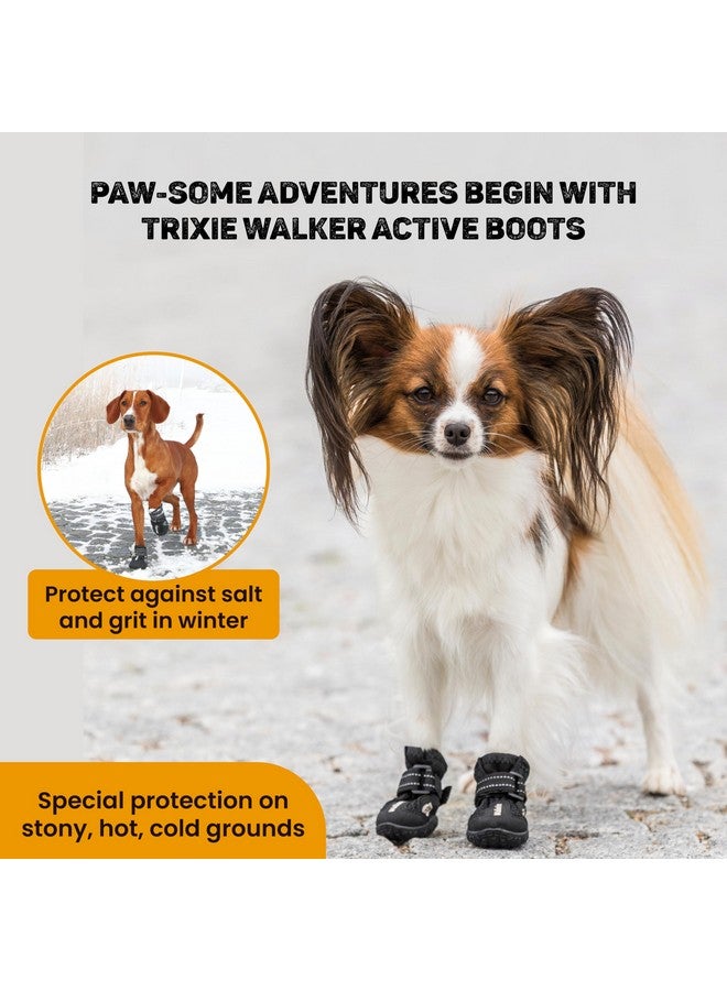تريكسي أحذية حماية ووكر أكتيف للكلاب، تستخدم للحيوانات الأليفة التي تعاني من جروح ومفاصل ملتهبة، 4 قطع، أسود (L-Xl) - Image 3