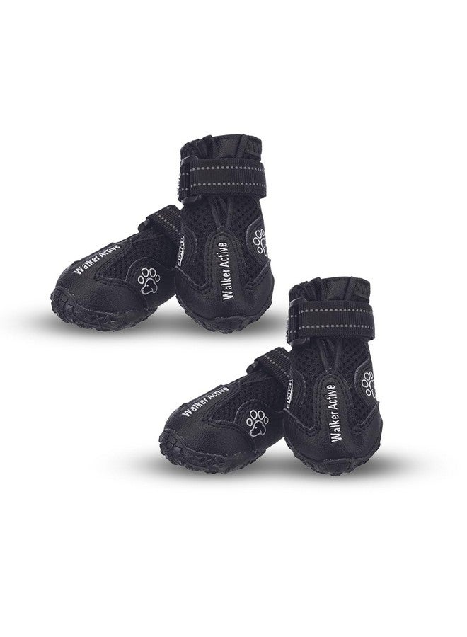 تريكسي أحذية حماية ووكر أكتيف للكلاب، تستخدم للحيوانات الأليفة التي تعاني من جروح ومفاصل ملتهبة، 4 قطع، أسود (L-Xl) - Image 1