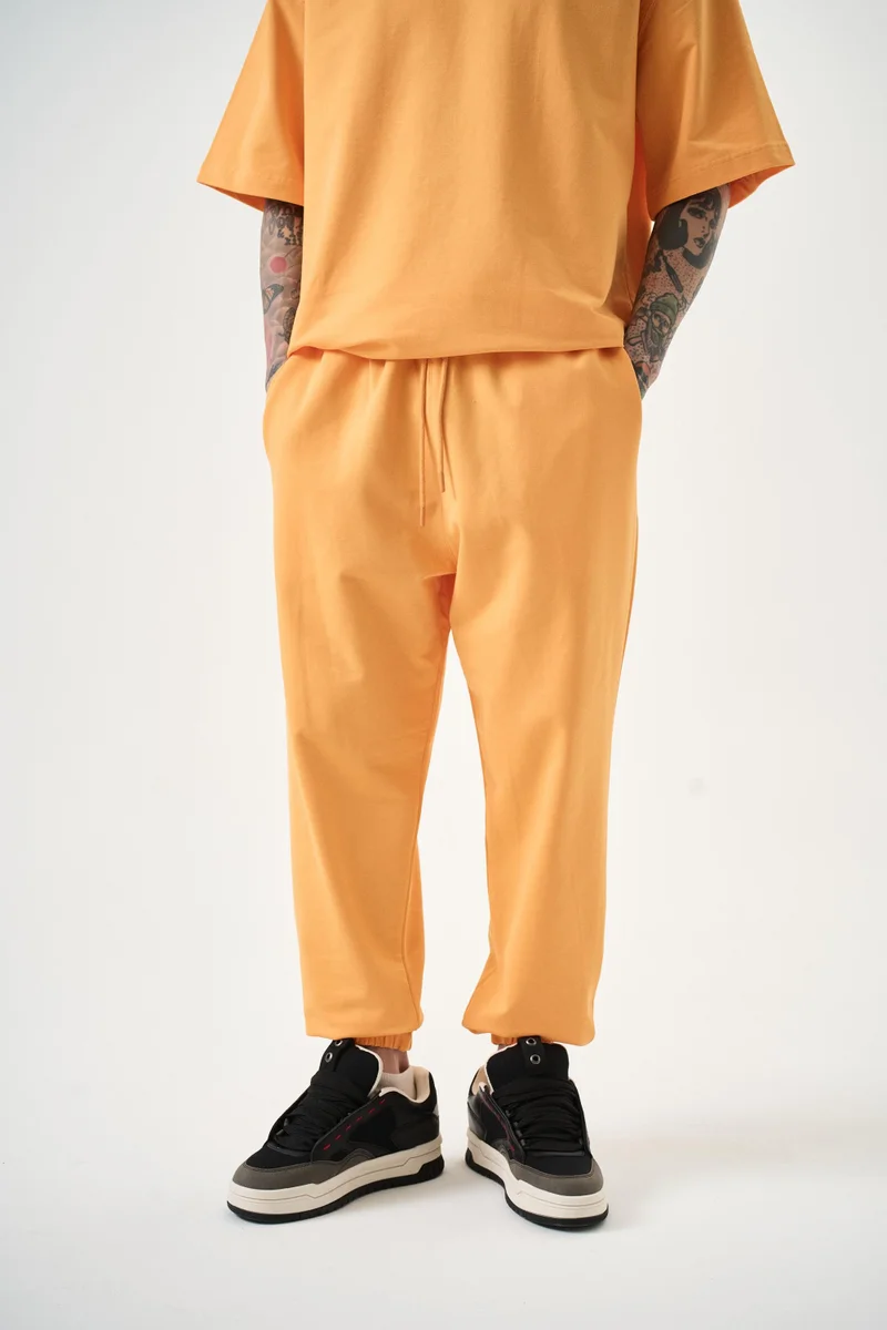 RESPIRE Men's Basic Jogger Sweatpants, Orange