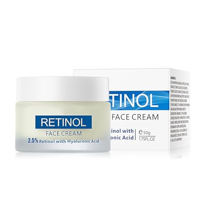 Grospe Retinol Face Cream - 2.5% Retinol with Hyaluronic Acid，Anti-aging & Anti-wrinkle Firming Serum Facial Cream，Face and Neck Moisturizer for All Skin Types, 1.75 Fl Oz - Image 1