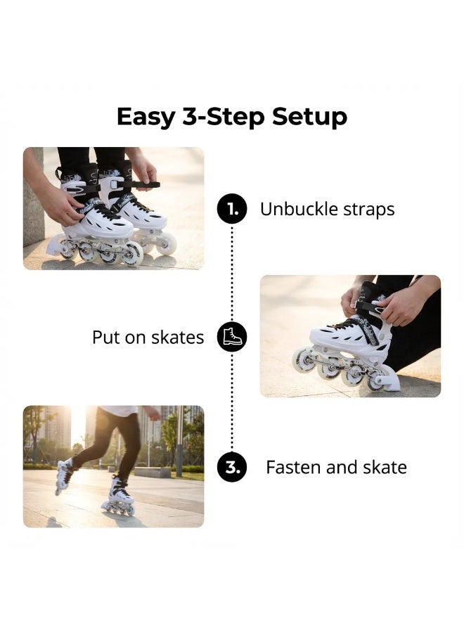 PAPAISON Kids Professional Inline Skating Shoes 8 Lighting Wheel Comfort Skate Shoes Children and Adults roller skates - Image 5