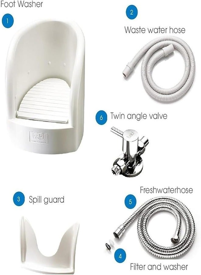 ZEESQUARE Portable Foot Washer – Wudu Washing Basin & Foot Cleaning – Compact Wudu Foot Cleaner for Home, Travel & Daily Use  - Image 5