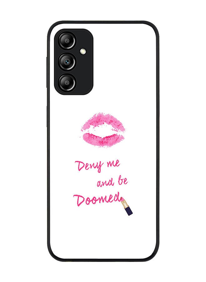 Stylizedd Rugged Black edge case for Samsung Galaxy A24 4G Slim fit Soft Case Flexible Rubber Edges Anti Drop TPU Gel Thin Cover - Raining Lipsticks - Image 1