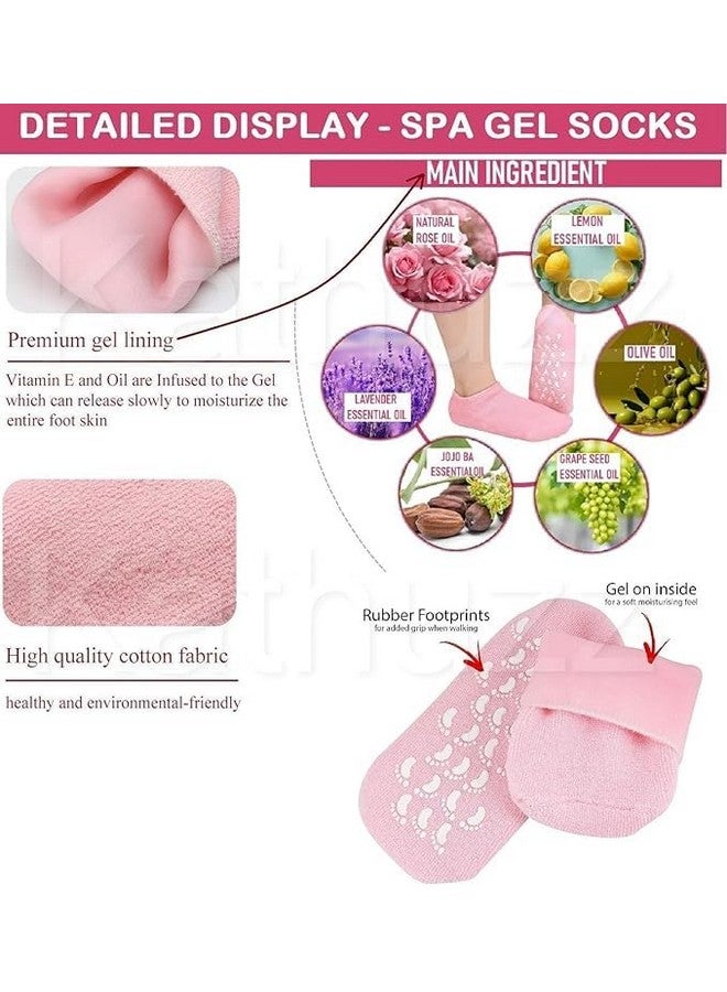 SKYUNION Moisturizing Socks Spa Quality Gel, Repair Dry Cracked Skins For Foot Gloves,Pain Relief Socks Women,Leg Crack Socks,Eliminate Cracks (Spa Gel Shocks-1) - Image 5