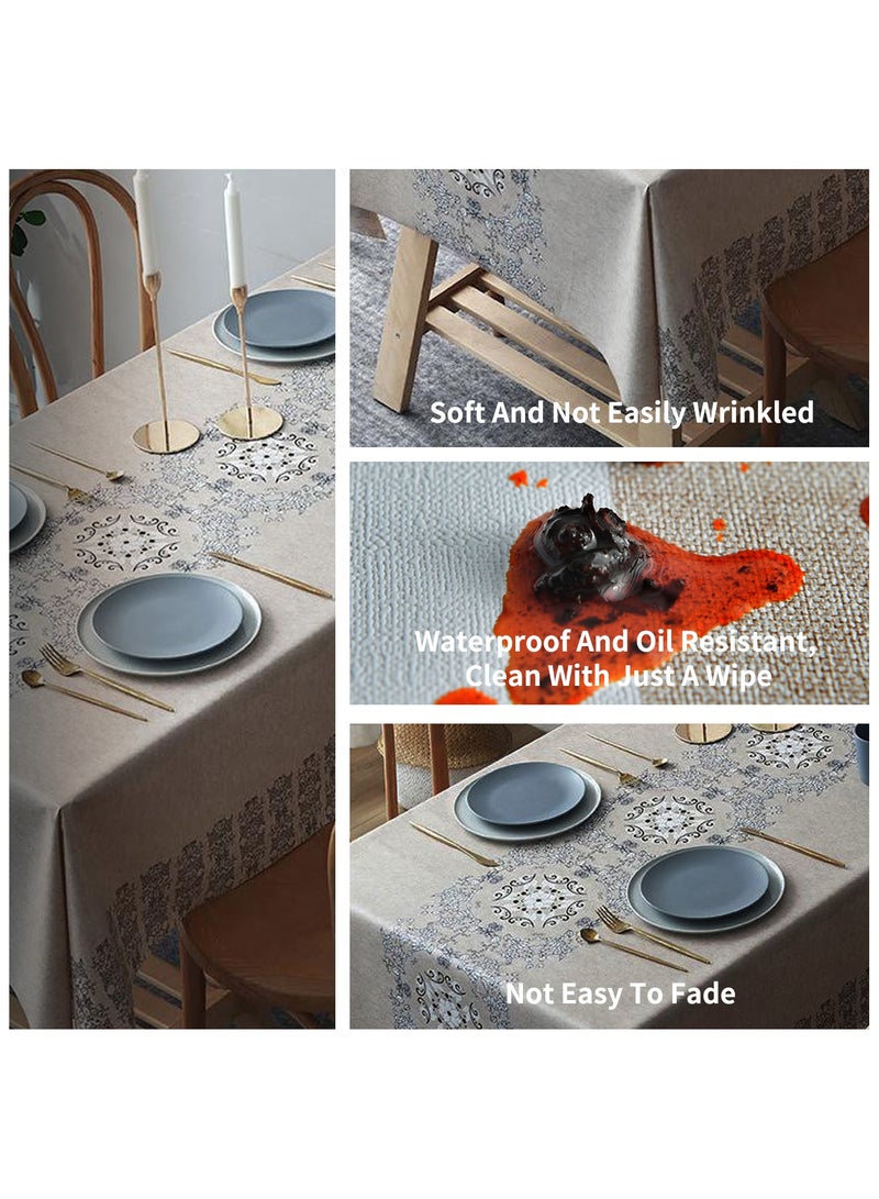 YQbest Waterproof Oil Resistant, And Washable PVC Table Mat, Coffee Table Cloth, Wear-resistant Dining Tablecloth  For Home Kitchen Cafe Hotel - Image 2