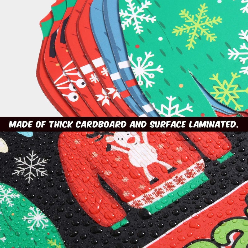 klarako 52 Pieces Ugly Sweater Party Voting Cards Ugly Sweater Holiday Christmas Party Game Xmas Party Decorations for Winter Christmas New Year Party Supplies - Image 5