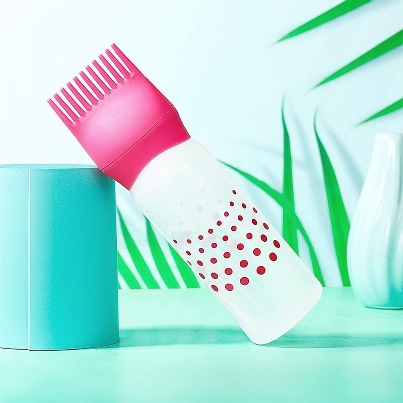 Rinpoche Root Comb Applicator BottleHair Oil Applicator Bottle Colorful Plastic Bottle Applicator Brush Hair Dye Bottle Brush with Graduated Scale Multi Color 1 count Pack of 1 - Image 2