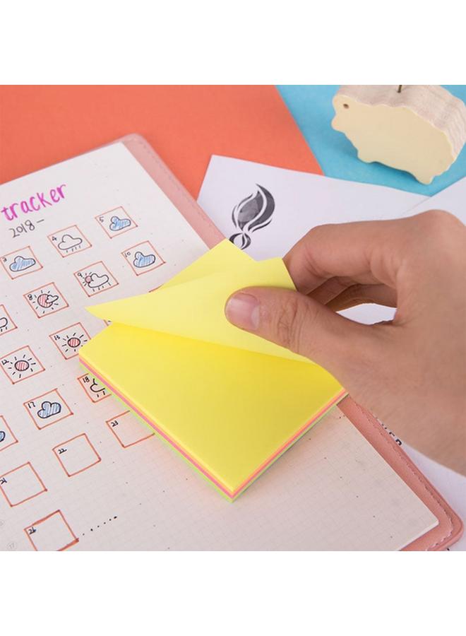 Deli Ultra Bright Neon Pad Sticky Notes Multicolor 3 x 3inch 142766 - Image 5