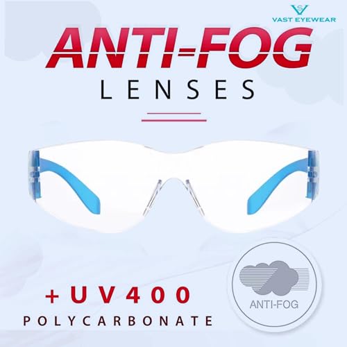 Vast ANTI FOG Wraparound24 Hour Driving Clear Glasses For HD Vision UV Protection Goggles for Driving Travelling Sports Cricket | Scratch Resistant Coating (CLEAR ANTIFOG - PACK OF 1) - Image 2