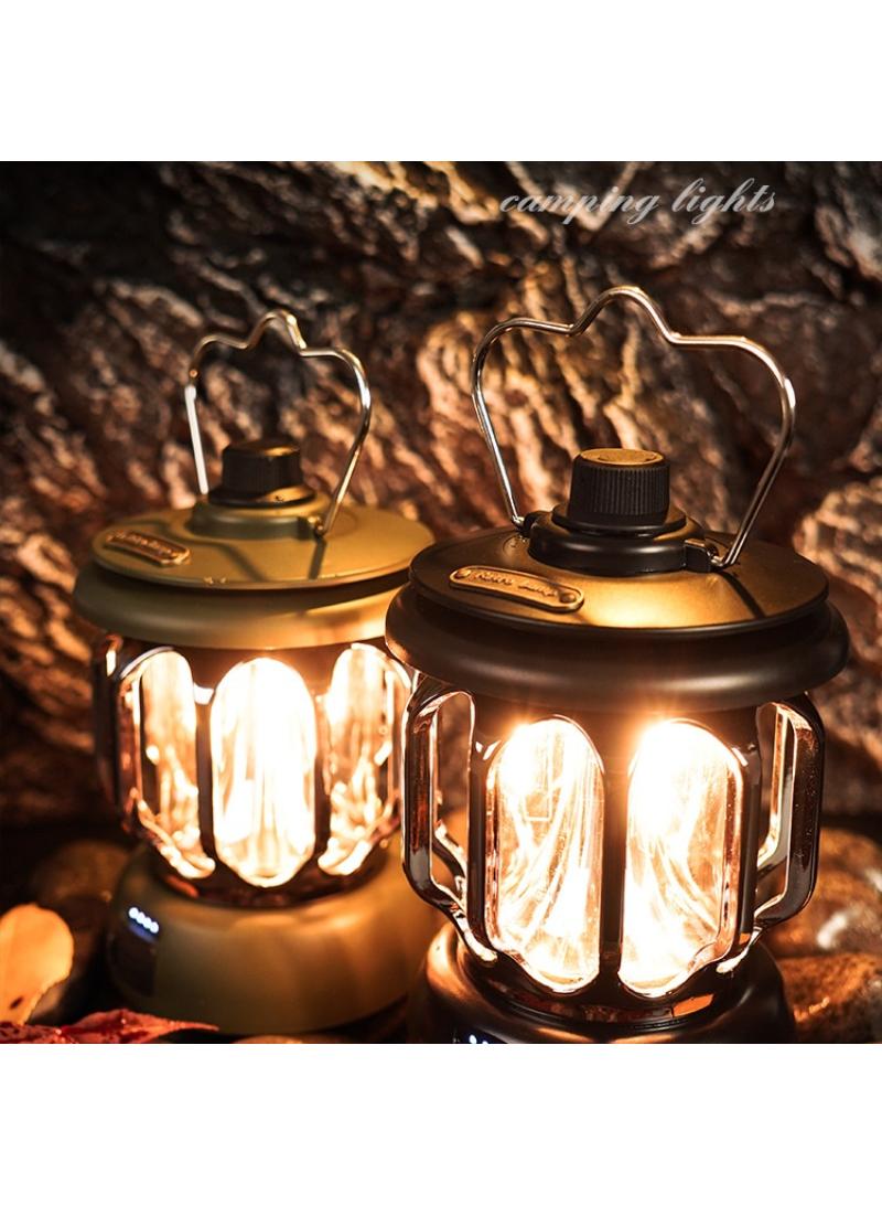 1Pcs Outdoor camping light LED retro convenient portable USB charging tent light white - Image 3