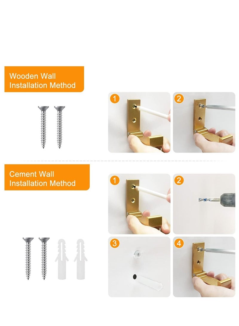 KASTWAVE 5 Pcs Folding Coat Hooks Wall Hooks for Hanging Coat Towel Hooks Hardware Heavy Duty Aluminum Alloy Headphone Holder Hooks No Rust Wall Mounted Bags Fitness Equipment - Image 5