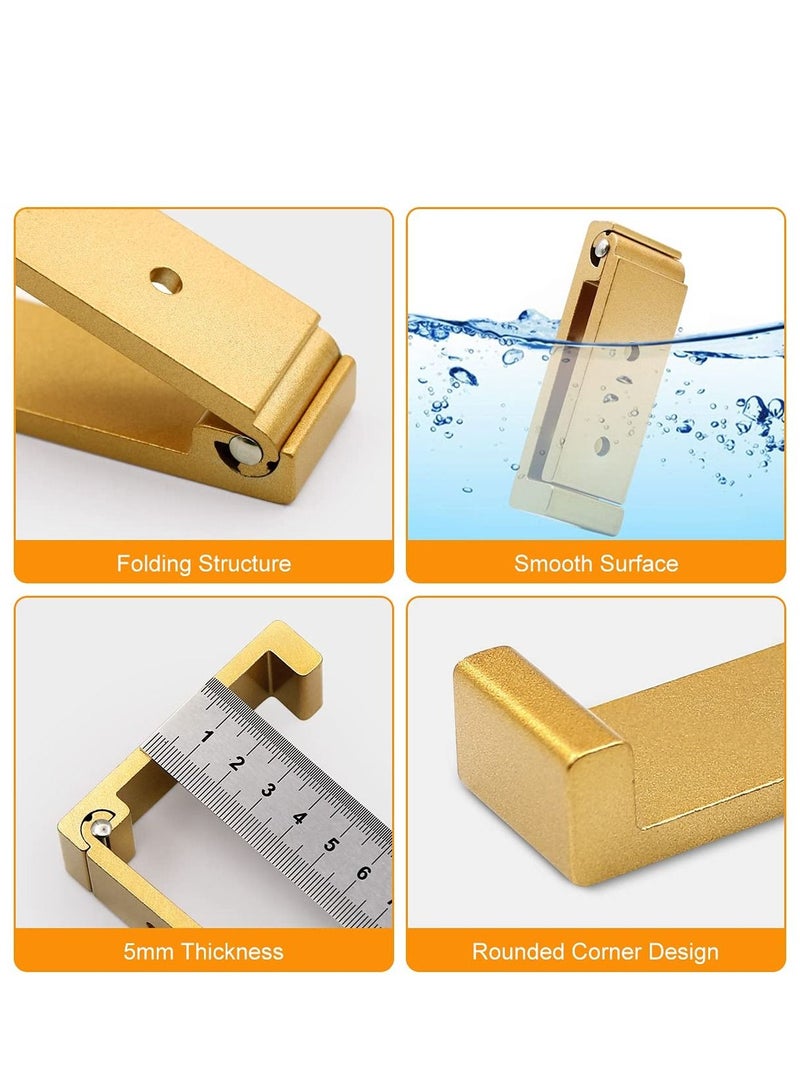 KASTWAVE 5 Pcs Folding Coat Hooks Wall Hooks for Hanging Coat Towel Hooks Hardware Heavy Duty Aluminum Alloy Headphone Holder Hooks No Rust Wall Mounted Bags Fitness Equipment - Image 3