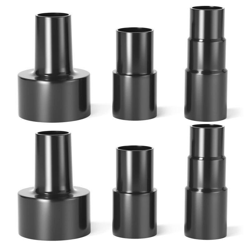 MEANLIN 6 Pieces Universal Vacuum Hose Adapter Kit 138 to 114 212 to 114 114 to 138 to 112 Plastic Vacuum Hose Connector Reducer Attachments for Vacuum Cleaner