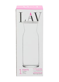 LAV Glass Jug With Lid Clear/White 700ML  - Image 5