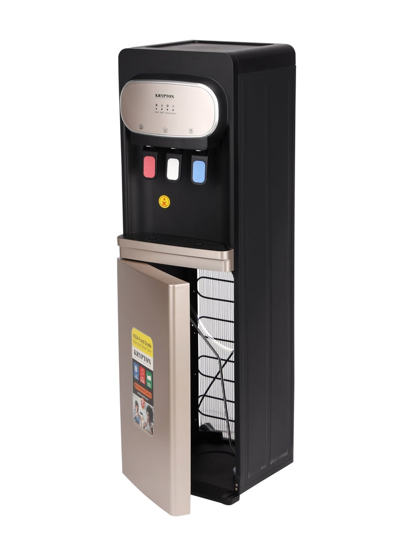 KRYPTON 3 Taps Water Dispenser with Cabinet | Hot , Normal and Cold Water Supply KNWD6452 Black & Beige - Image 2