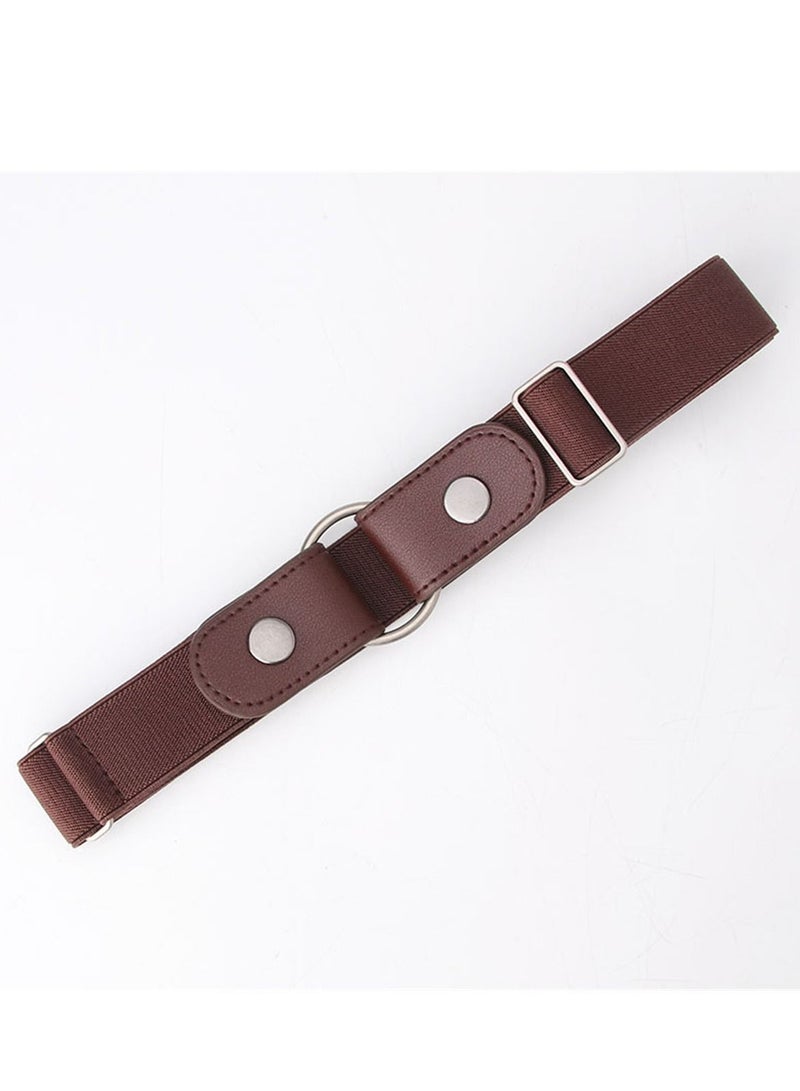 Loquat Women's Summer Fecorative Jeans Fashion Trend Elastic Hidden Belt  90cm Brown 