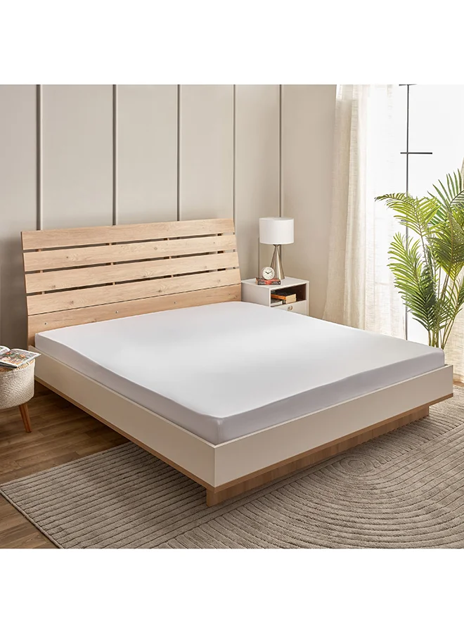 Home Box Grande Affordables White Haven Geta King Percale Cotton Fitted Sheet 200 x 33 x 180 cm
