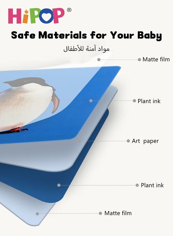 HIPOP High Contrast Baby Flashcard, Baby Visual Stimulation Cards, Black and White Colorful Visual Stimulation Learning Activity Card for Babies Ages 0-3-6-12-36 Months, Newborn Infants Toys Gift - Image 5