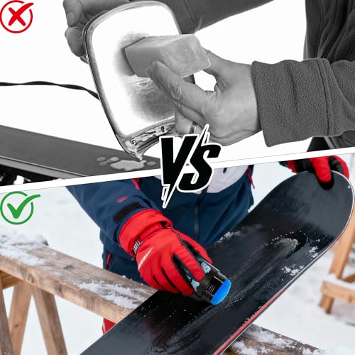 Shupakul 70g Rub on Snowboard Wax, Portable Quick Ski Wax with Cork Applicator, Universal Ski Snowboard Waxing Accessories for Outdoor Snowboard Base Protection - Image 5