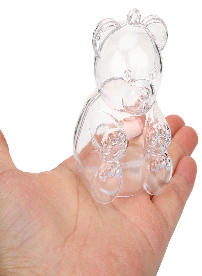 STOBAZA 12Pcs Clear Bear Candy Boxes Plastic Party Favor Containers for Weddings Baby Showers Birthday Treat Packaging 2.76X1.97X1.57In - Image 3