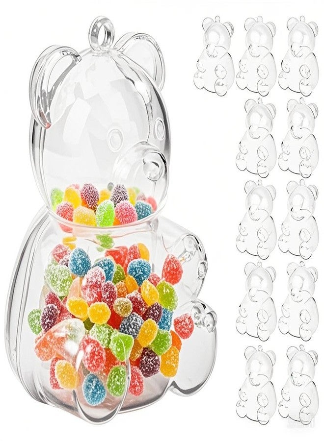 STOBAZA 12Pcs Clear Bear Candy Boxes Plastic Party Favor Containers for Weddings Baby Showers Birthday Treat Packaging 2.76X1.97X1.57In - Image 1