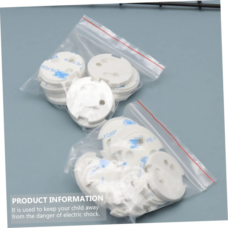 BESPORTBLE 10 قطعة أغطية أمان مقابس فرنسية واقيات منافذ مقاومة للأطفال أبيض ABS - Image 5