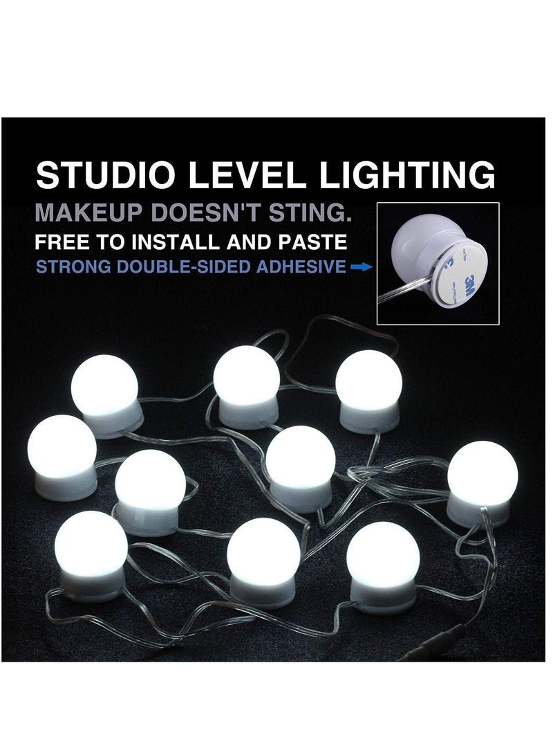 USB Charge LED Vanity Mirror Lights Hollywood Style Makeup Mirror Bulbs 10 LED Bulbs Kit with Touch Dimmer Lighting Fixture Strip for Makeup Vanity Table Set in Dressing Room - Image 3