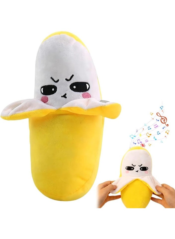 Interactive Musical Banana Plush Toy – Touch Sensor Soft Stuffed Banana with Sounds & Built-in Music – Educational Plush Toy for Boys & Girls – Multi Color - Image 1