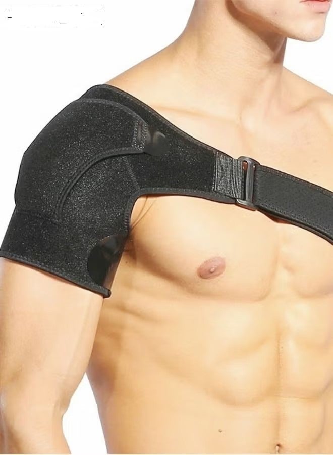 Shoulder Brace, Shoulder Support and Compression Sleeve for Torn Rotator Cuff, Dislocated Shoulder, Pain Relief, Adjustable Fits Shoulder Brace Immobilizer Strap with Ice Pack Pocket - Image 1