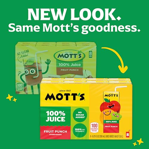 Mott's Motts 100 Percent Fruit Punch Juice 675 fl oz boxes 32 Count 4 Packs of 8 - Image 5