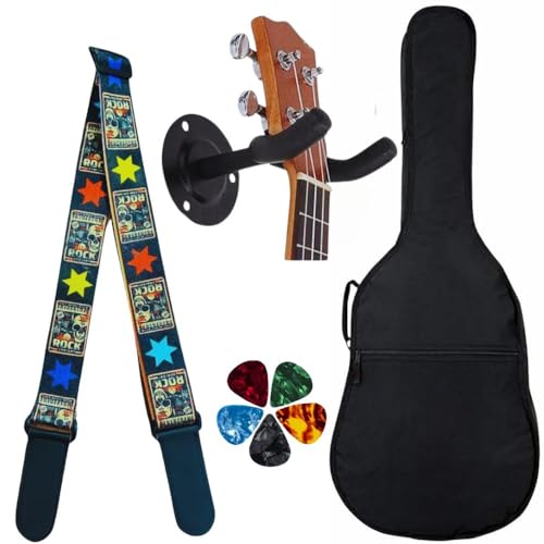 MOCKING BIRD Acoustic Guitar Bag Foam Padded Guitar Cover for 38, 39, 40, 41 inch with Adjustable Guitar Strap Wall Mount Hanger and Guitar Picks for Acoustic Electric Bass Guitar Accessories - Image 1