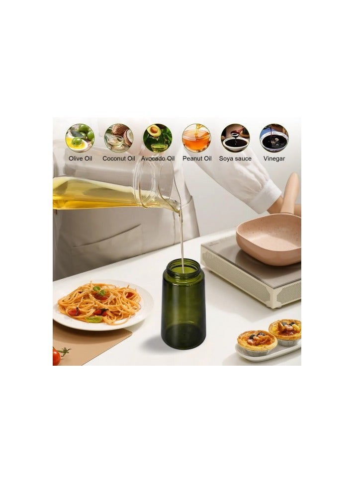 2-in-1 Oil Dispenser and Sprayer – 470ml Glass Olive Oil Bottle with Anti-Drip Spout, Ergonomic Handle, BPA-Free Oil Mister for Cooking, Air Fryer, Salad – Transparent - Image 4