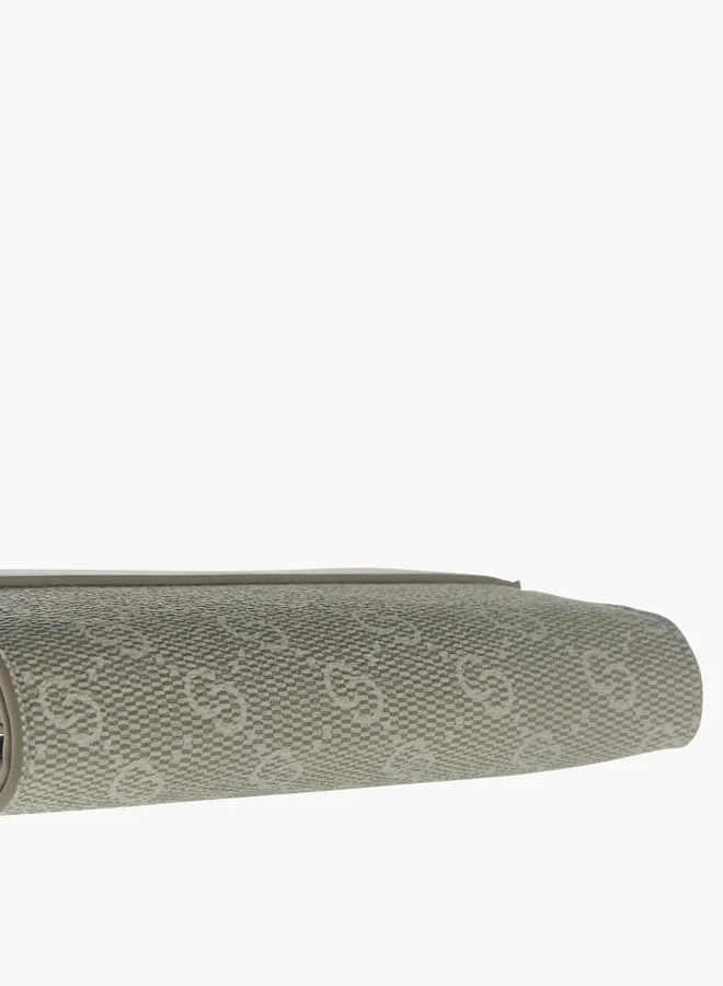 سيليست Womens Monogram Print Bi-Fold Wallet With Magnetic Closure