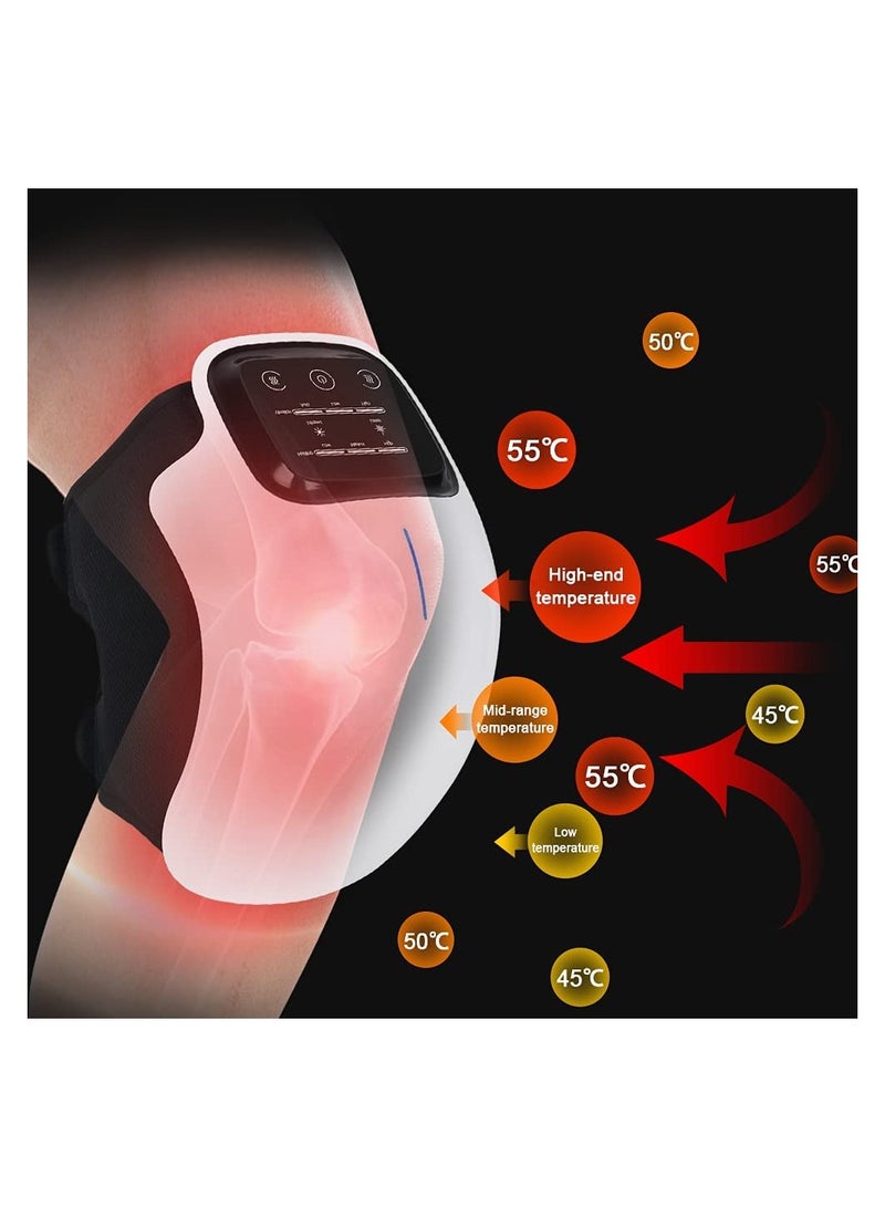 Knee Massager with Heat and Kneading for Pain Relie，Infrared Heated Vibration Physiotherapy for Arthritis Massager，Cramps and Joint Warmer Rechargeable LED Display - Image 3