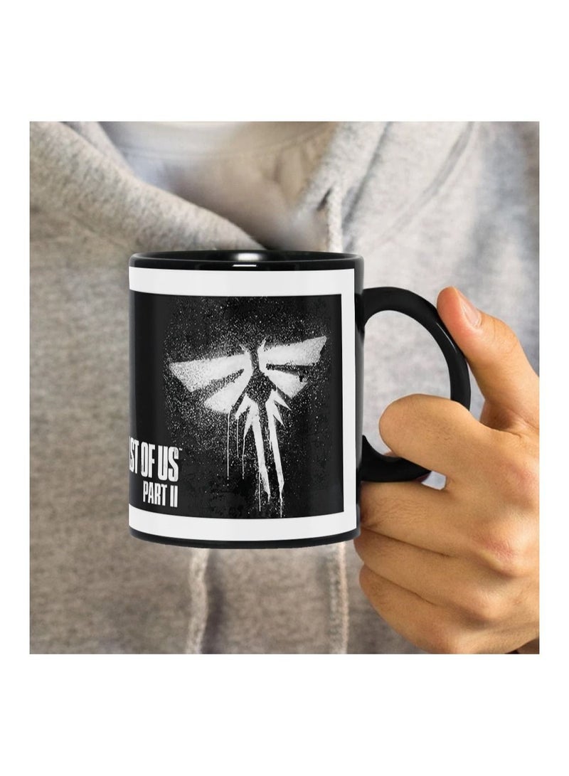 إم إي سي الأخير منا مج تصميم مطبوع عالي الجودة أسود كامل 11 أونصة - Image 3