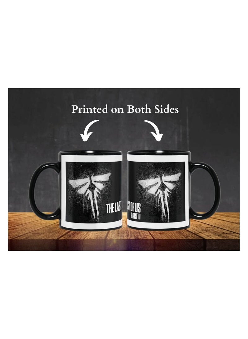 إم إي سي الأخير منا مج تصميم مطبوع عالي الجودة أسود كامل 11 أونصة - Image 4