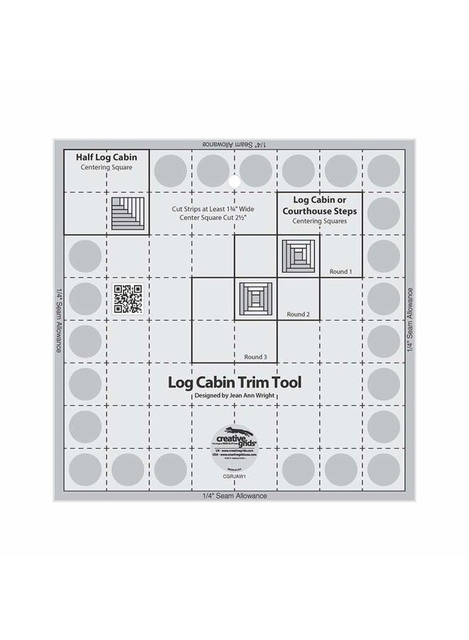 Log Cabin Trim Tool for 8in Finished Blocks Quilt Ruler - CGRJAW1