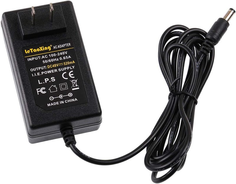 COOLM 48V Power Adapter Supply for Polycom VVX 411 Power Supply, Polycom IP Phones VVX 300, 301, 310, 311, 400, 401, 410, 500, 501, 511, 600, 601, 611,Avaya Phones 1110, 1120e, 1140e, 1210, 1220, 1230 - Image 1