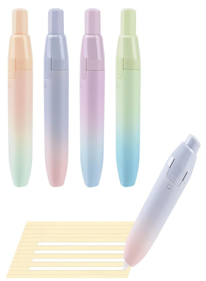 Temiary 4Pcs Cute White Correction Tapes, Retractable White Smooth Pull Out Pen for Instant Correction, Easy to Use, Aesthetic Applicator Set for Students School Office Supplies (Retractable) - Image 2